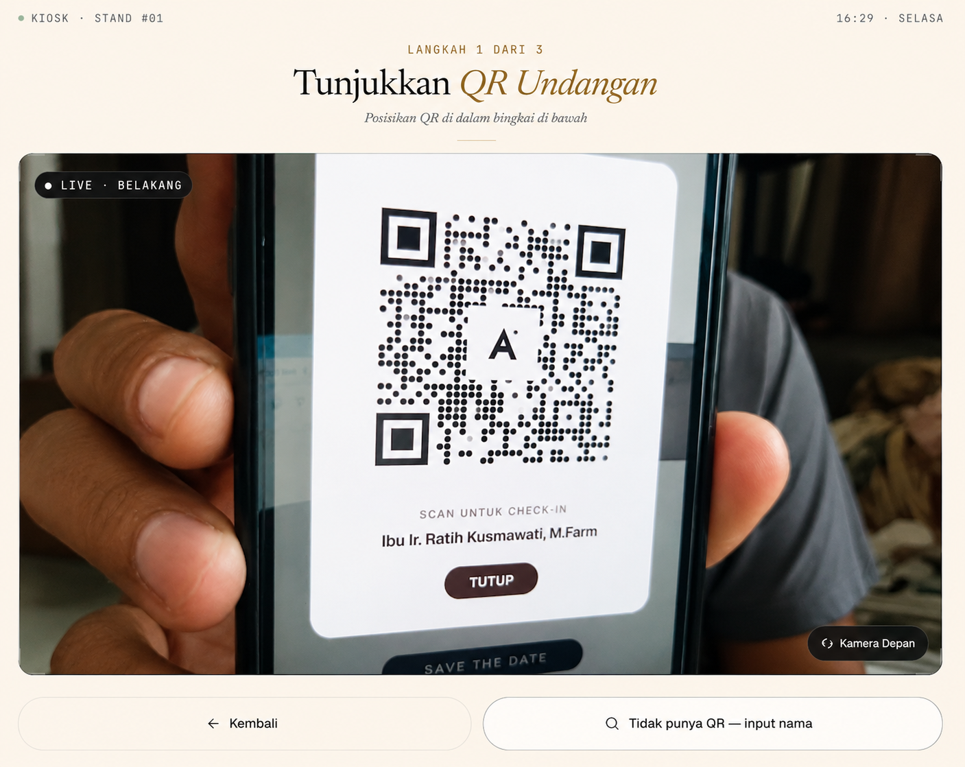 Halaman kiosk Agendakita.id