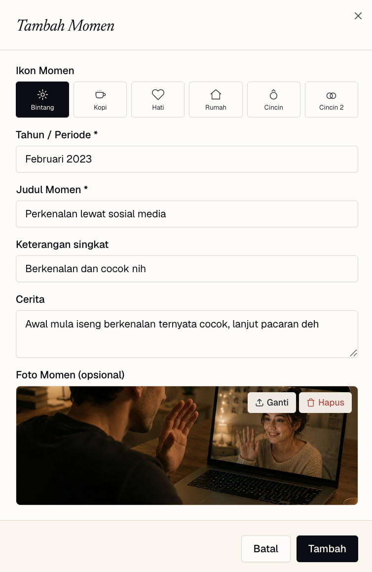 Halaman story Agendakita.id